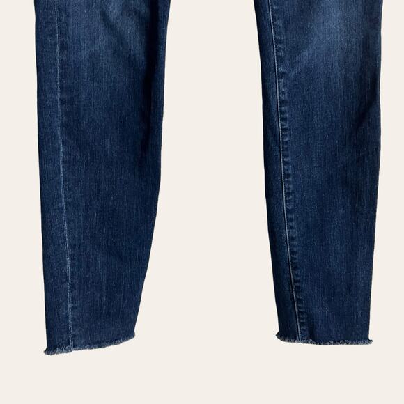 Mother The Looker Ankle Fray Invitation Only Blue Denim Skinny Jeans Size 26 - Picture 7 of 14